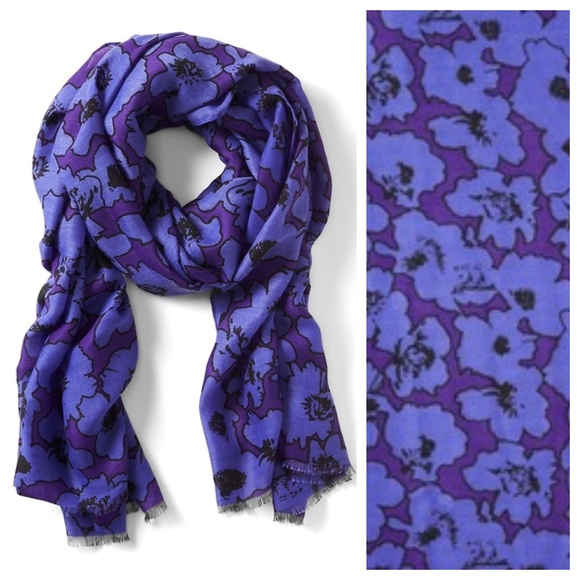 Banana Republic Accessories - Purple Floral Scarf (Banana Republic)